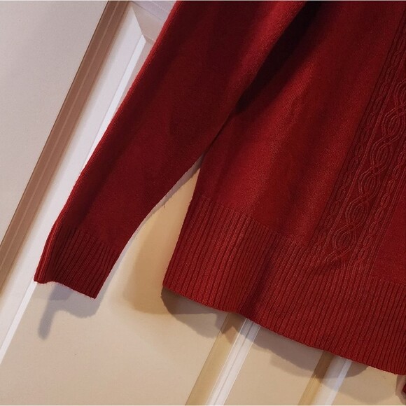 Dressbarn soft red acrylic turtleneck sweater M - Picture 3 of 4